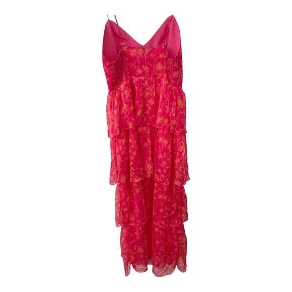 Amanda Uprichard Thaddea Dress Tiered Floral Summer Party Formal Maxi Sz L - Picture 12 of 16